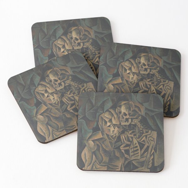 Item preview, Kiss of Death Abstract Painting designed and sold by VintageArchive.