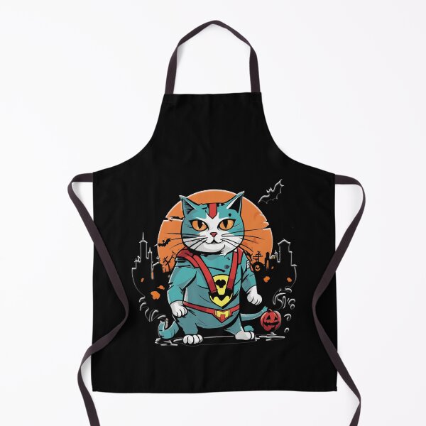 Item preview, funny halloween catman pumpkin superhero cat lover kids designed and sold by DrawHandArt.