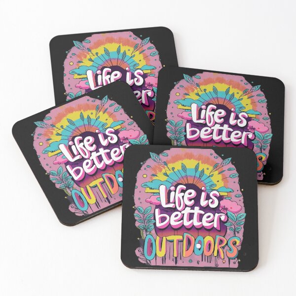 Item preview, Life Is Better Outdoors, Colorful Design designed and sold by RiffRaffGraffix.