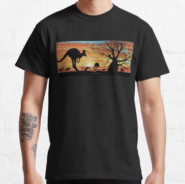 Australian Sunset Kangaroos Classic T-Shirt