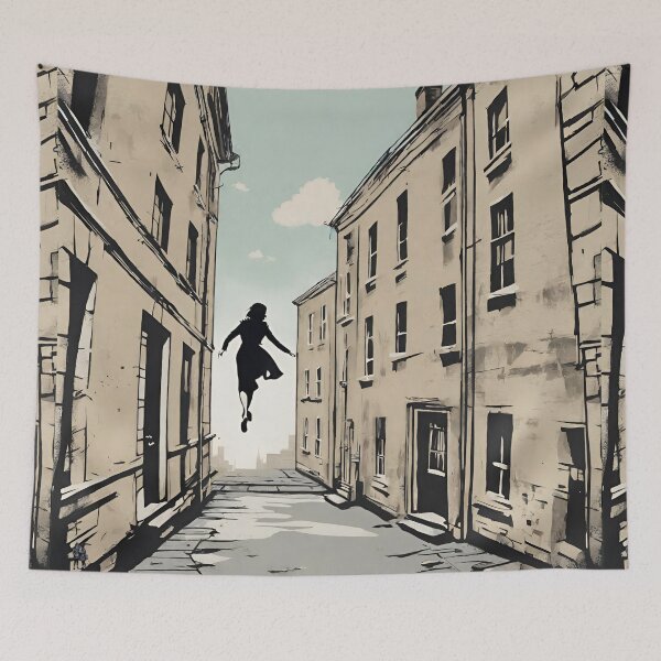 Item preview, Woman Walking on Air Street Art 03 designed and sold by KapowStickers.