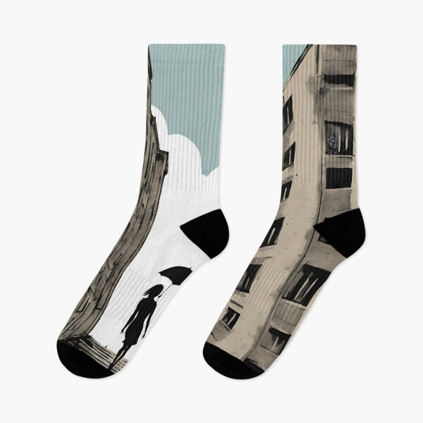 Item preview, Woman Walking on Air Street Art 02 designed and sold by KapowStickers.