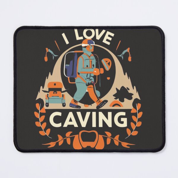 Item preview, I Love Caving-Man wearing headlamp graphic designed and sold by Mohommadzaki Mulla.