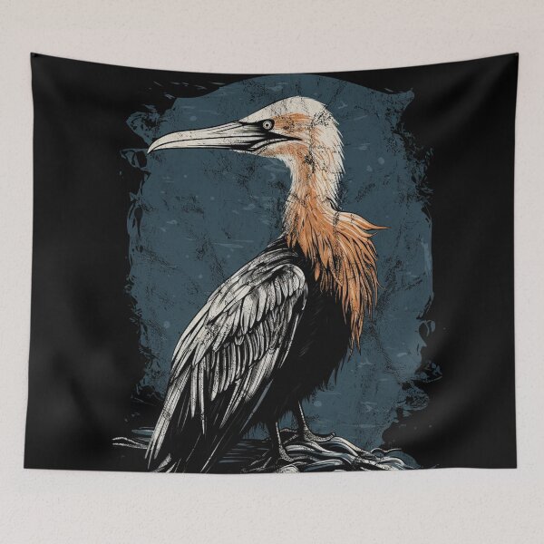Item preview, A Blue Northern Gannet - Vintage Distressed Street Art  designed and sold by GVRDesign.