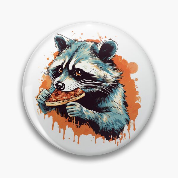 Item preview, Raccoon eats pizza designed and sold by Wanutcha Manochai.