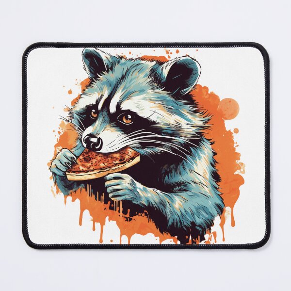 Item preview, Raccoon eats pizza designed and sold by Wanutcha Manochai.