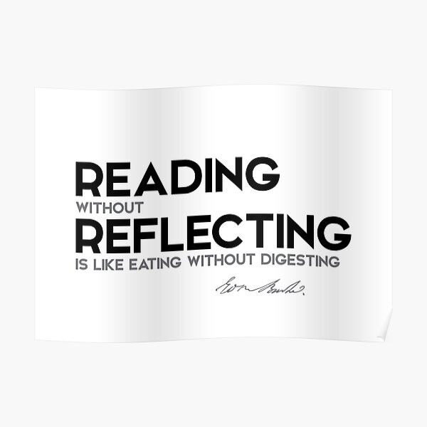 reading without reflecting - edmund burke Poster