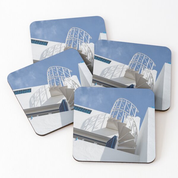 Item preview, Blue and White Architecture - Spirals and Lines in the Sunshine designed and sold by Georgia Mizuleva.