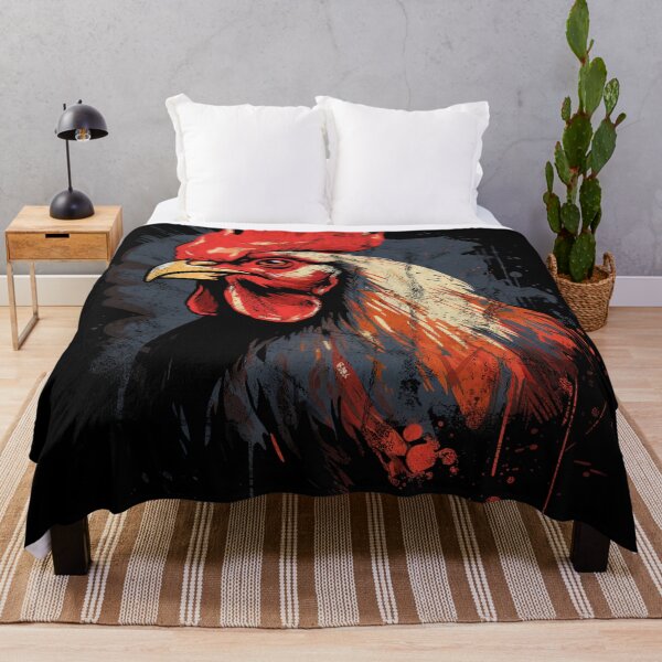 Item preview, A Rooster Chicken - Vintage Distressed Street Art Birds designed and sold by GVRDesign.