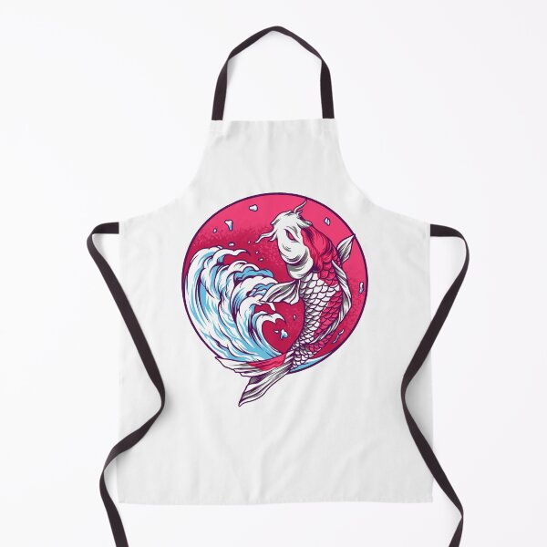 Item preview, colorful Koi fish, koi fish wave, koi fish portrait designed and sold by GreyStanzione1.
