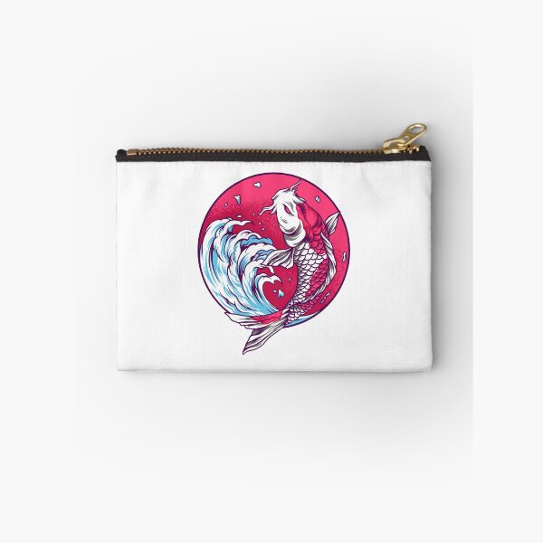 Item preview, colorful Koi fish, koi fish wave, koi fish portrait designed and sold by GreyStanzione1.
