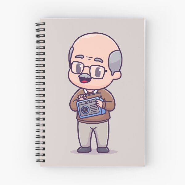 Item preview, Groovy Grandpa: Cartoon Icon of a Music-Loving Grandfather designed and sold by hjian8219.