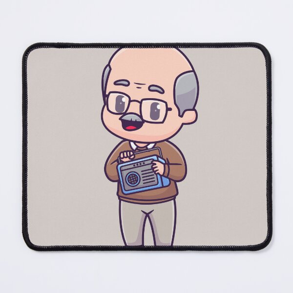 Item preview, Groovy Grandpa: Cartoon Icon of a Music-Loving Grandfather designed and sold by hjian8219.