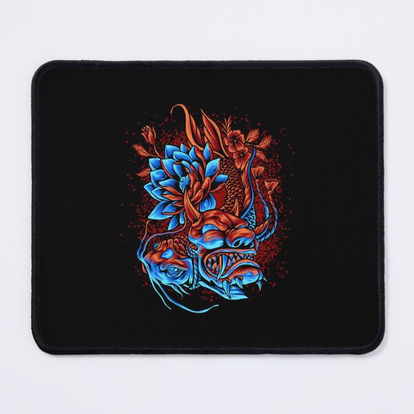 Item preview, Koi fish devil mask , colorful devil koi, koi fish lotus designed and sold by GreyStanzione1.