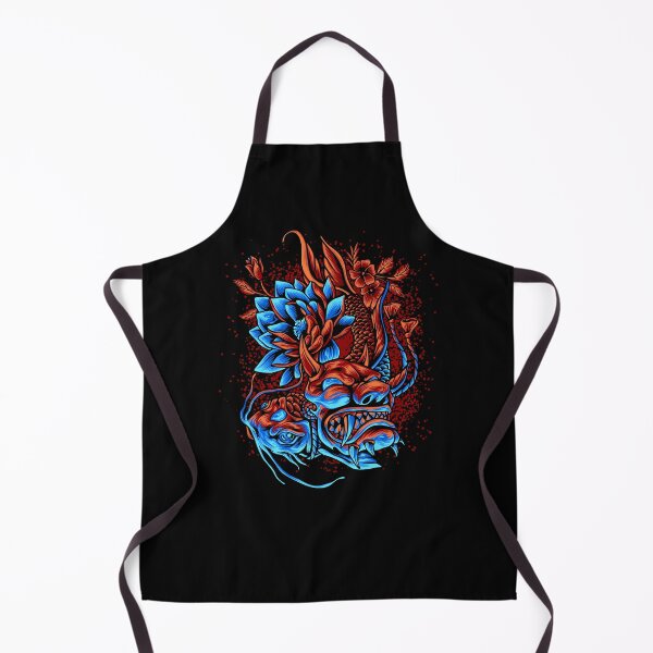 Item preview, Koi fish devil mask , colorful devil koi, koi fish lotus designed and sold by GreyStanzione1.