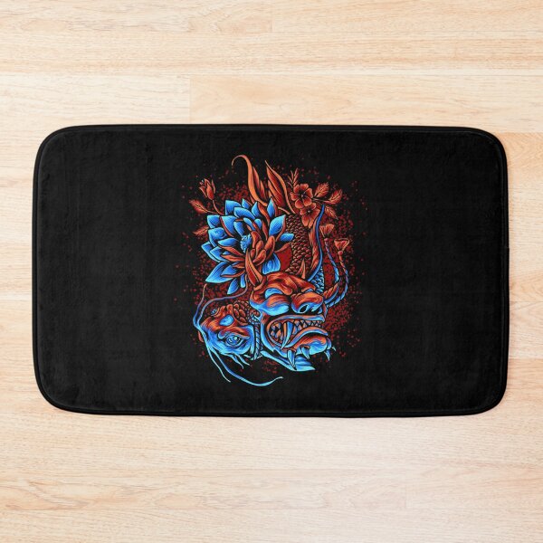 Item preview, Koi fish devil mask , colorful devil koi, koi fish lotus designed and sold by GreyStanzione1.