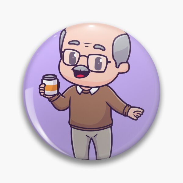 Item preview, Coffee-Loving Grandpa: Cartoon Vector Icon Illustration designed and sold by hjian8219.