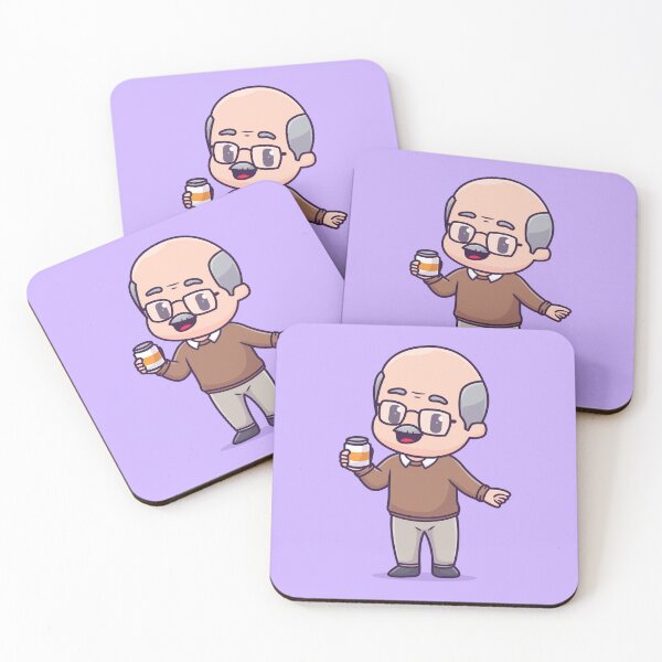 Item preview, Coffee-Loving Grandpa: Cartoon Vector Icon Illustration designed and sold by hjian8219.