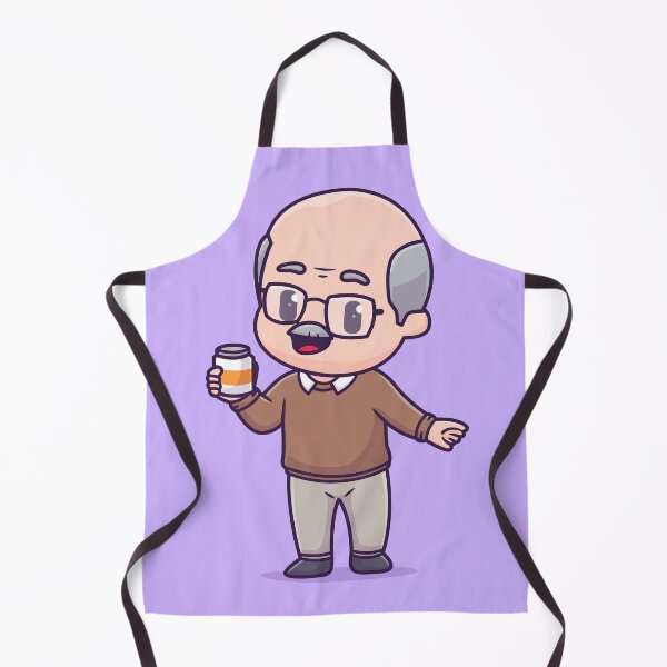 Item preview, Coffee-Loving Grandpa: Cartoon Vector Icon Illustration designed and sold by hjian8219.