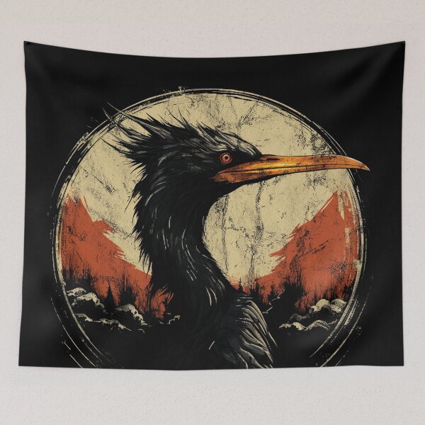 Artikelvorschau, Ein Kormoran-Shag - Vintage Distressed Street Art-Vögel entworfen und verkauft von GVRDesign.