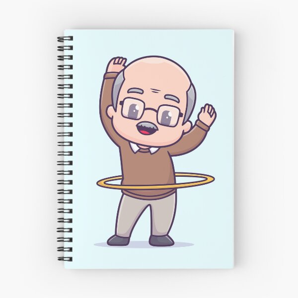 Item preview, Playful Grandpa: Hula Hooping Fun - Cartoon Vector Icon Illustration designed and sold by hjian8219.