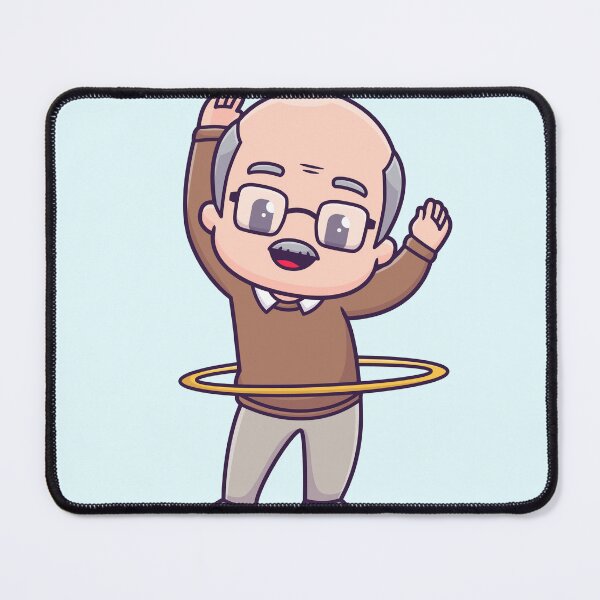 Item preview, Playful Grandpa: Hula Hooping Fun - Cartoon Vector Icon Illustration designed and sold by hjian8219.