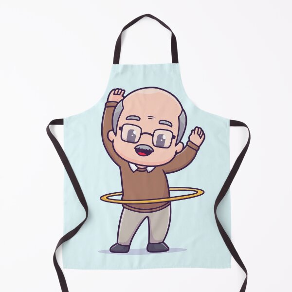 Item preview, Playful Grandpa: Hula Hooping Fun - Cartoon Vector Icon Illustration designed and sold by hjian8219.