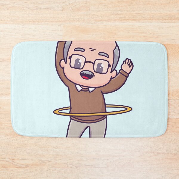 Item preview, Playful Grandpa: Hula Hooping Fun - Cartoon Vector Icon Illustration designed and sold by hjian8219.