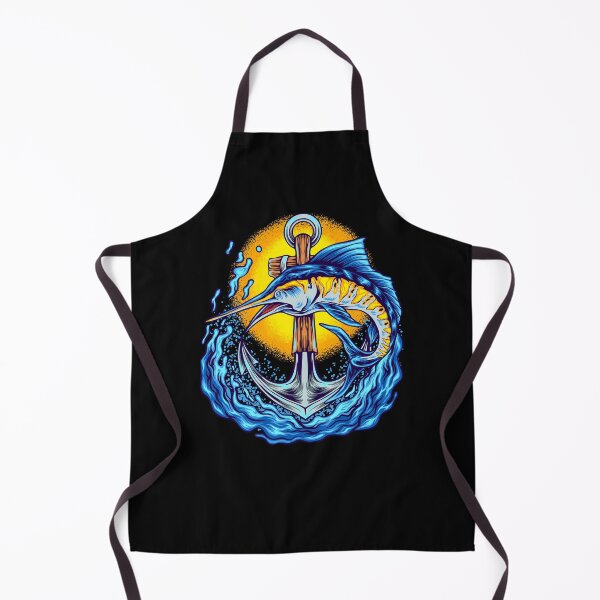 Item preview, colorful marlin fish, marlin fish with anchor, marlin fish waving designed and sold by GreyStanzione1.