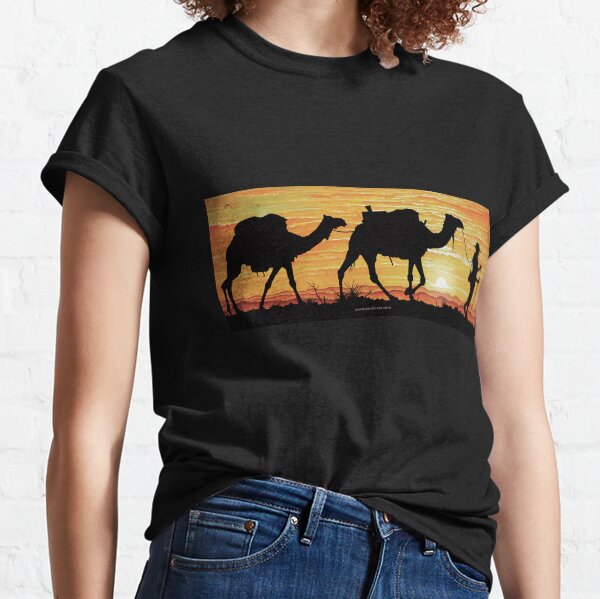 Australian Sunsets Camel train Classic T-Shirt