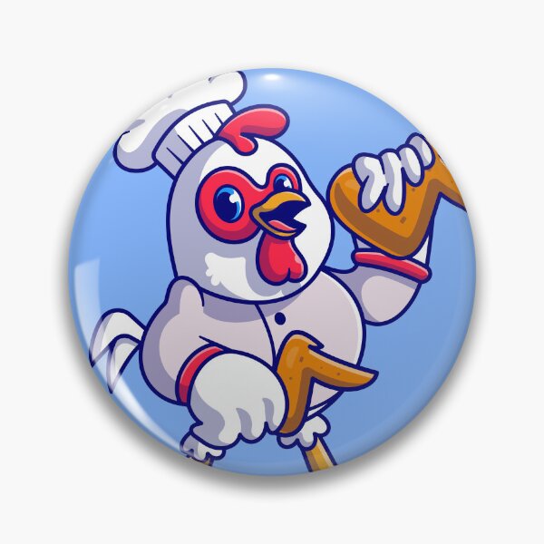 Item preview, Culinary Whimsy: Cute Chicken Chef with Fried Chicken - Cartoon Icon Illustration designed and sold by hjian8219.