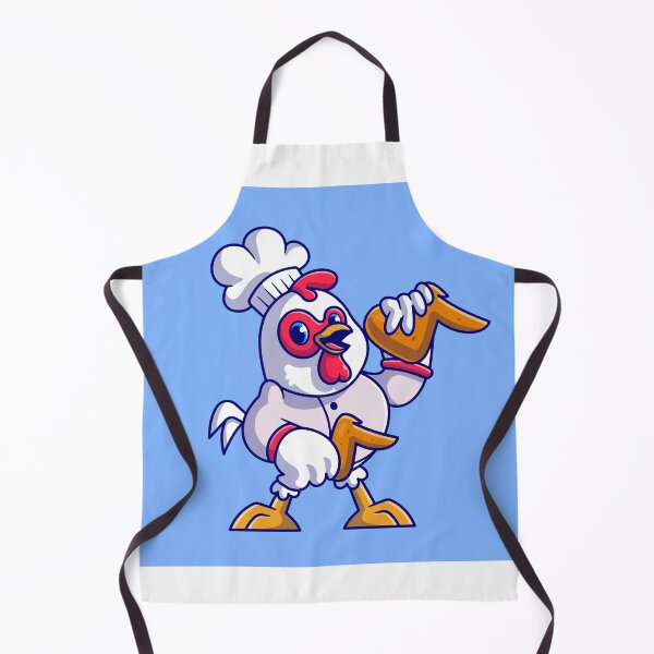 Item preview, Culinary Whimsy: Cute Chicken Chef with Fried Chicken - Cartoon Icon Illustration designed and sold by hjian8219.