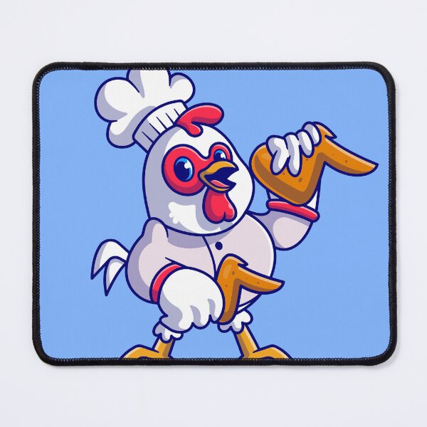 Item preview, Culinary Whimsy: Cute Chicken Chef with Fried Chicken - Cartoon Icon Illustration designed and sold by hjian8219.