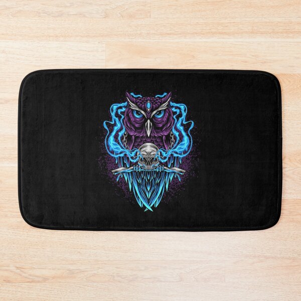 Item preview, Purple owl skull, colorful owl skull, watercolor owl skull designed and sold by GreyStanzione1.