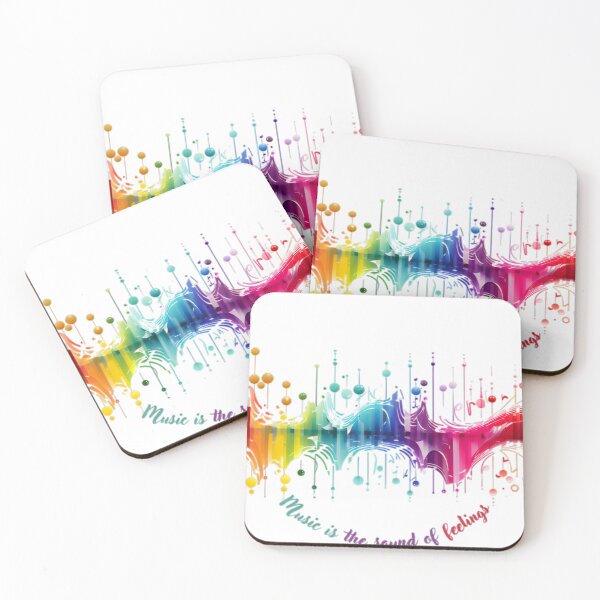 Item preview, Music is the Sound of Feelings - Rainbow Wave Design designed and sold by alaa-mously.