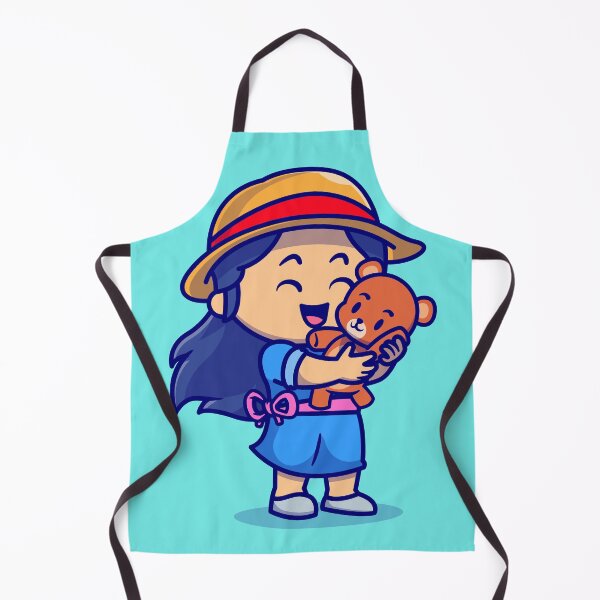 Item preview, Adorable Girl with Teddy Bear Doll - Cartoon Vector Icon Illustration designed and sold by hjian8219.