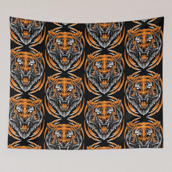 Item preview, Colorful tiger head, watercolor tiger head, tiger mascot designed and sold by GreyStanzione1.