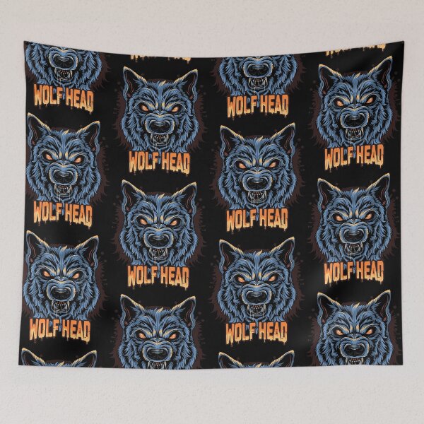 Item preview, warewolf head, colorful wolf head, scary wolf head designed and sold by GreyStanzione1.