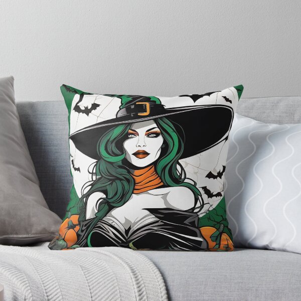 Item preview, Bat Halloween Witch with Pumpkin - T-Shirt designed and sold by PrintyArts.