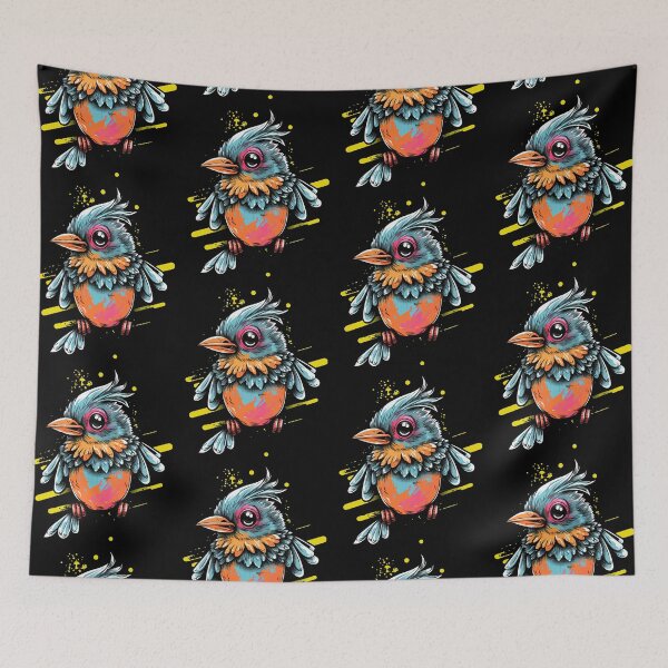 Item preview, colorful graffiti bird, colorful bird, bird graffiti designed and sold by GreyStanzione1.