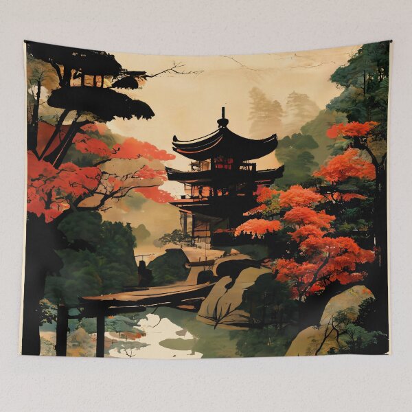 Item preview, Traditional Japanese Temple Garden Landscape designed and sold by entwithanaxe.