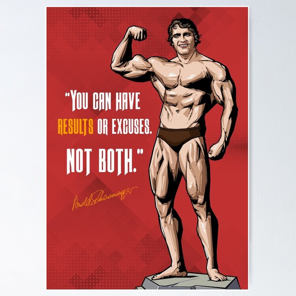Item preview, Arnold Schwarzenegger Fitness Quotes - Motivational Art designed and sold by Ramzad.