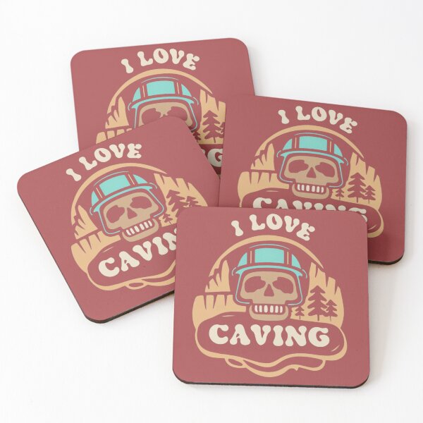Item preview, I Love Caving-skull wearing helmet design designed and sold by Mohommadzaki Mulla.