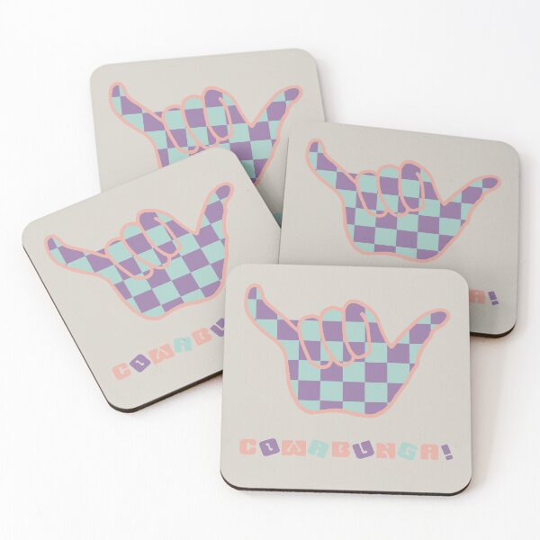 Item preview, Cowabunga! - Faded Purple, Salmon & Teal designed and sold by Tim Veiga.