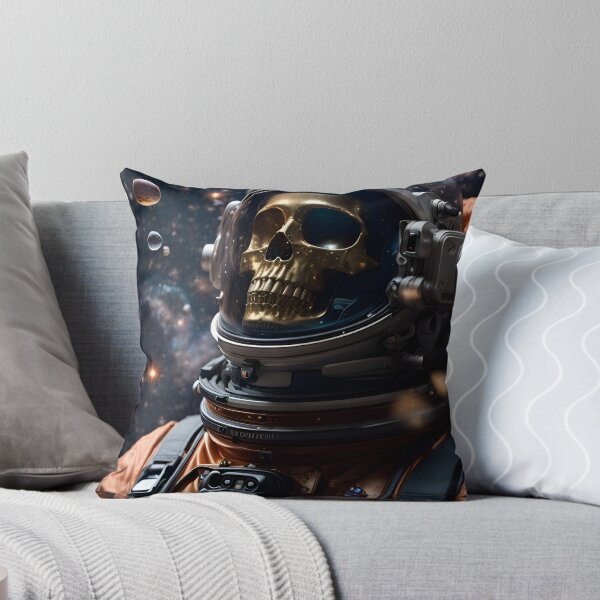 Item preview, An astronaut turned into a skull floats in the abyss of space designed and sold by SothaStore.