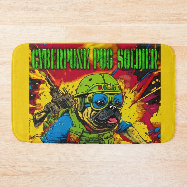 Item preview, Pug Cyberpunk Soldier 12 designed and sold by RedBluffTraders.