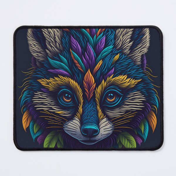 Item preview, "Raccoon Head Vector Art: A Whimsical 2D Masterpiece" designed and sold by Best-Art-32.