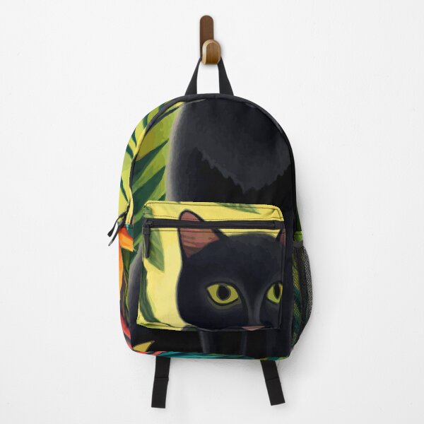 Item preview, Black Cat in Tropical Jungle designed and sold by Vicky Brago-Mitchell®.