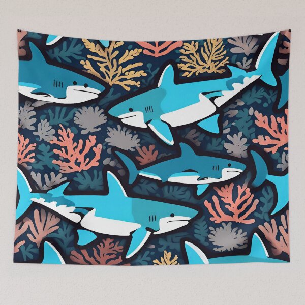 Item preview, Sharks and Corals designed and sold by SeamCraft.