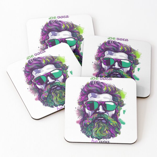 Item preview, Colorful Beard Man with Sunglasses designed and sold by alaa-mously.